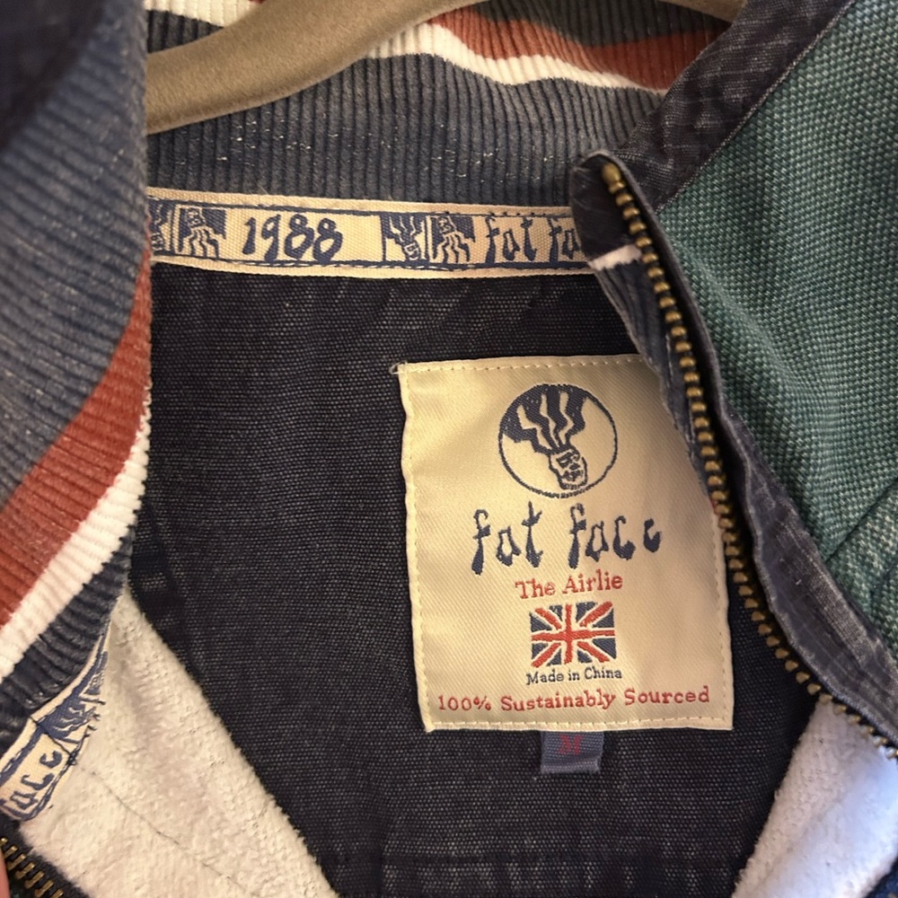 FatFace Green Airlie Cut And Sew Sweat Top - Picture 6 of 6